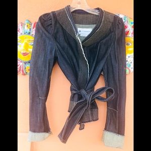 BCBGMAXAZRIA Ink Wash Jean Jacket M